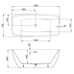 Baignoire ilot autoportante - OCEANIC - Stellã - En acrylique - Bonde