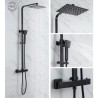 Colonne de douche OCEANIC - Mitigeur thermostatique - Pomme haute rect