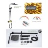 Colonne de douche OCEANIC - Mitigeur thermostatique - Pomme haute rect