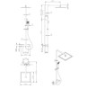 Colonne de douche OCEANIC - Mitigeur thermostatique - Pomme haute carr