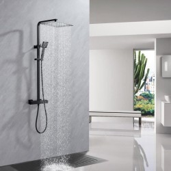 Colonne de douche OCEANIC - Mitigeur thermostatique - Pomme haute carr