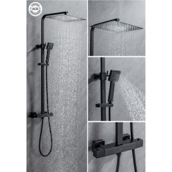 Colonne de douche OCEANIC - Mitigeur thermostatique - Pomme haute carr
