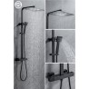 Colonne de douche OCEANIC - Mitigeur thermostatique - Pomme haute carr