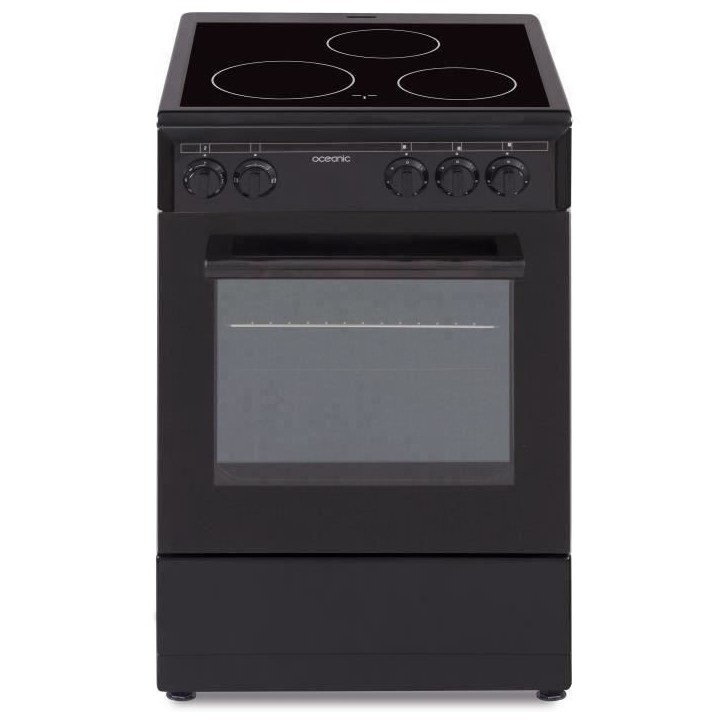 OCEANIC CV5050B8 Cuisiniere vitrocéramique 50x50 - Four convection naturelle - 48 L - Noir