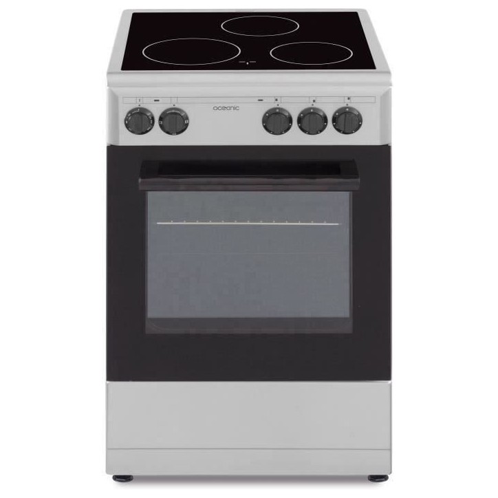 OCEANIC - Cuisiniere vitrocéramique 50 x 50 cm, four convection naturelle, four 48L silver
