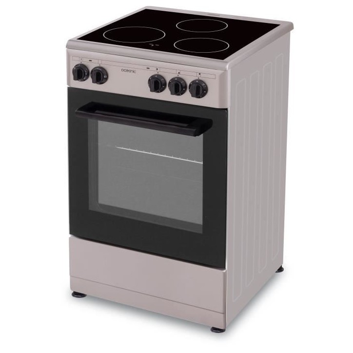 OCEANIC - Cuisiniere vitrocéramique 50 x 50 cm, four convection naturelle, four 48L silver
