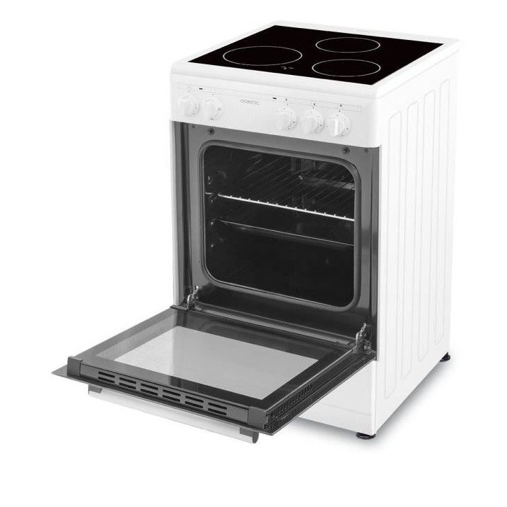 OCEANIC Cuisiniere vitrocéramique 50 x50 - four convection naturelle - four 48L - blanc OCEANIC Cuisiniere vitrocéramique 50 x50 - four convection naturelle - four 48L - blanc