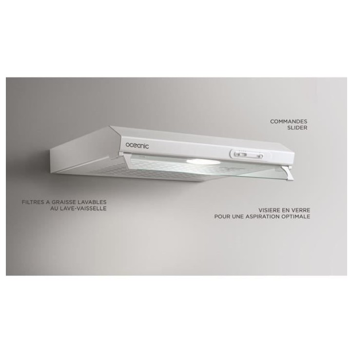 Hotte casquette OCEANIC OCEAHT205W - 60 cm