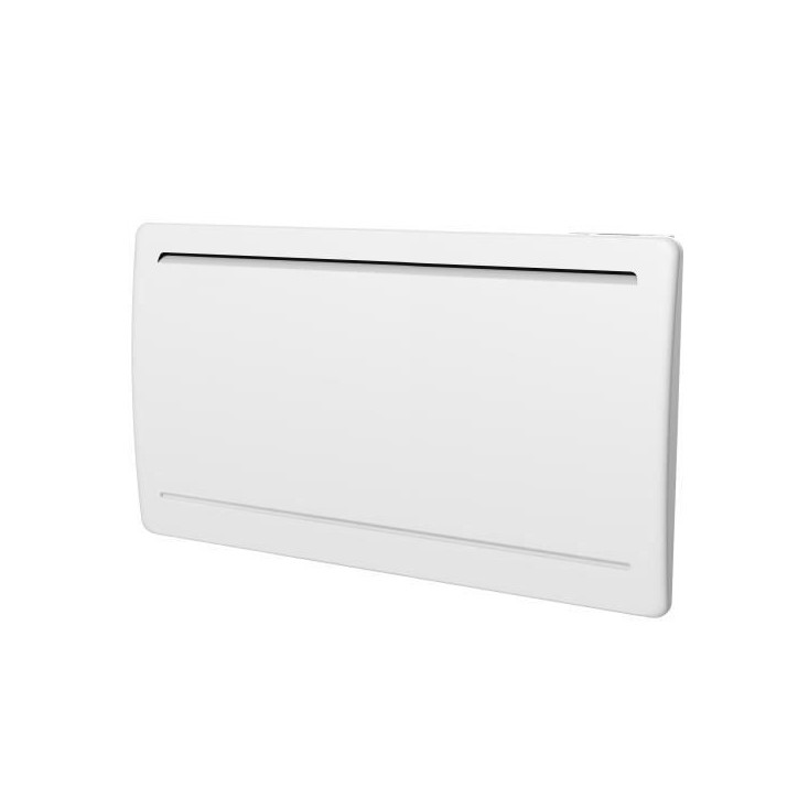 Radiateur électrique fixe a inertie seche céramique 1500W OCEANIC Rubis - Design galbé - Blanc - NF