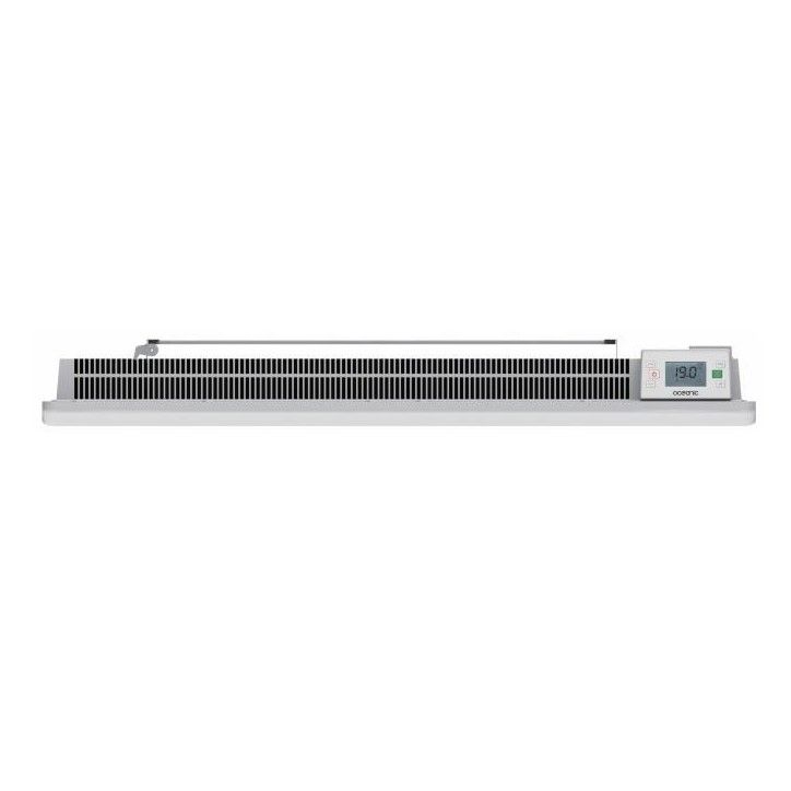 Radiateur électrique fixe a inertie seche céramique 2000W OCEANIC Rubis - Design galbé - Blanc - NF Radiateur électrique fixe a inertie seche céramique 2000W OCEANIC Rubis - Design galbé - Blanc - NF