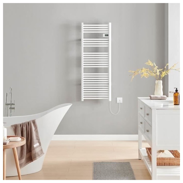 Radiateur seche-serviettes OCEANIC sans soufflerie - 700W - Blanc mat - NF