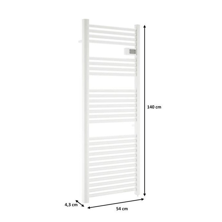 Radiateur seche-serviettes OCEANIC sans soufflerie - 700W - Blanc mat - NF