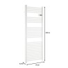 Radiateur seche-serviettes OCEANIC sans soufflerie - 700W - Blanc mat