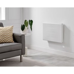 Radiateur électrique fixe a inertie seche - Double coeur de chauffe -