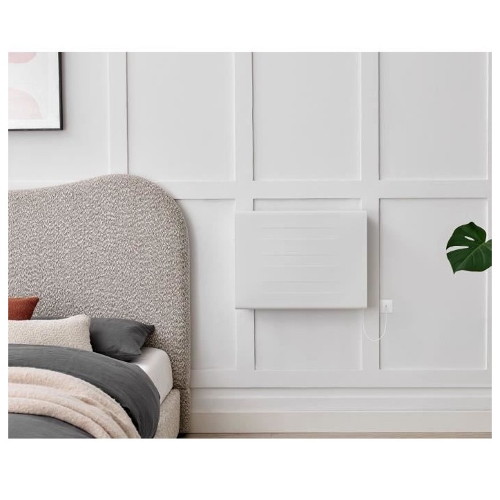 Radiateur électrique fixe a inertie seche - Double coeur de chauffe - 1000 W - OCEANIC - Blanc mat -NF Radiateur électrique fixe a inertie seche - Double coeur de chauffe - 1000 W - OCEANIC - Blanc mat -NF