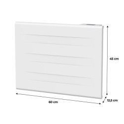 Radiateur électrique fixe a inertie seche - Double coeur de chauffe -