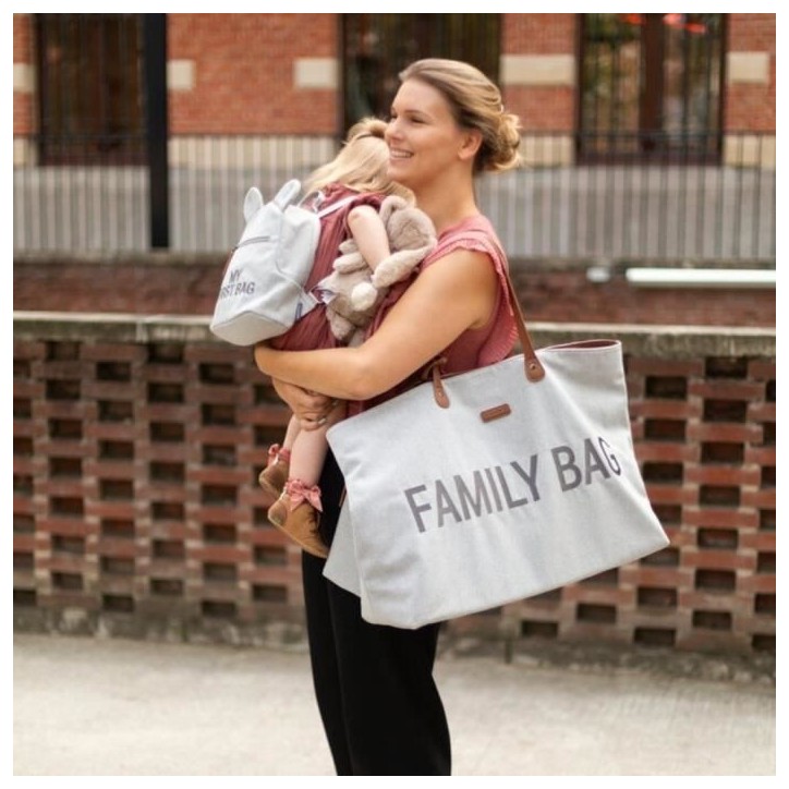 Sac a langer - CHILDHOME - Family Bag - Canvas - Gris Sac a langer - CHILDHOME - Family Bag - Canvas - Gris