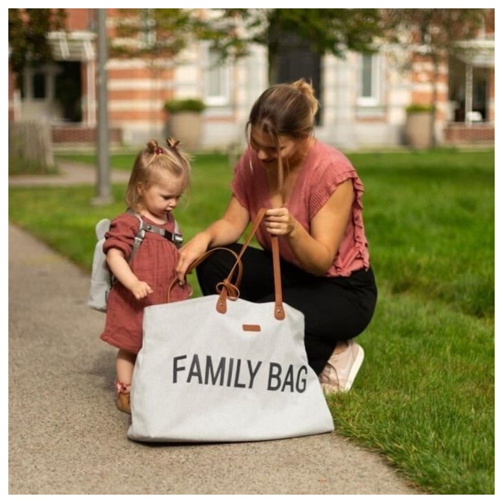 Sac a langer - CHILDHOME - Family Bag - Canvas - Gris Sac a langer - CHILDHOME - Family Bag - Canvas - Gris