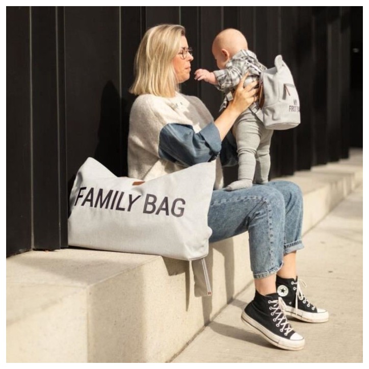 Sac a langer - CHILDHOME - Family Bag - Canvas - Gris Sac a langer - CHILDHOME - Family Bag - Canvas - Gris