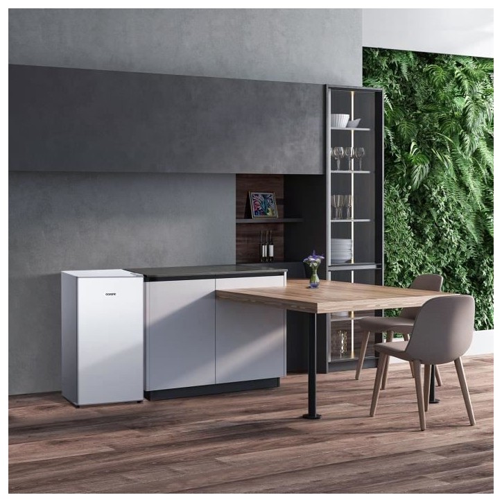 Réfrigérateur table top - OCEANIC - 90L - 37dB - Classe E - L44,5 x P47,5 x H85 cm - Blanc Réfrigérateur table top - OCEANIC - 90L - 37dB - Classe E - L44,5 x P47,5 x H85 cm - Blanc