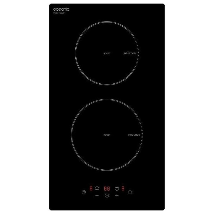OCEANIC Domino induction noir encastrable - 3500W - 2 Boosters