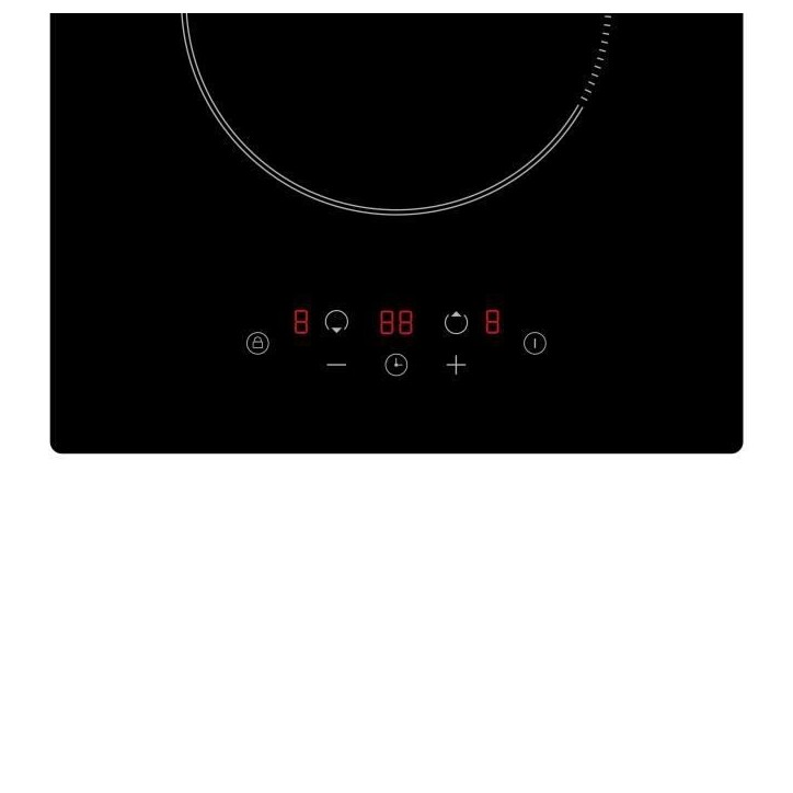 OCEANIC Domino induction noir encastrable - 3500W - 2 Boosters