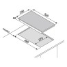 OCEANIC Domino induction noir encastrable - 3500W - 2 Boosters