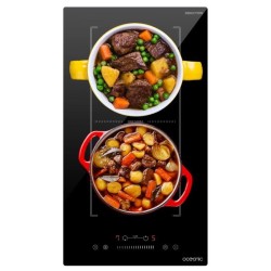 Domino induction encastrable - OCEANIC - OCEATI2Z2BF - 2 foyers avec z
