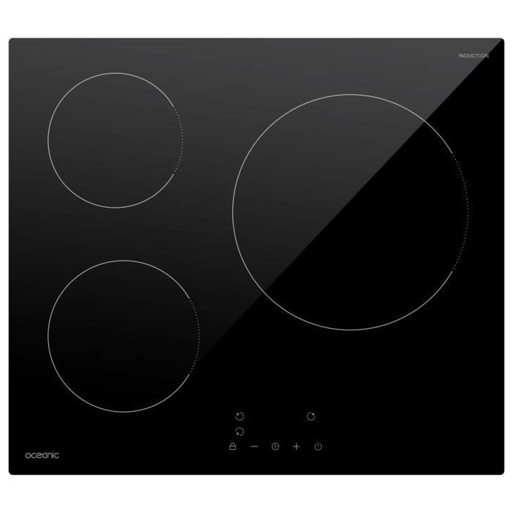 Table de cuisson induction OCEANIC 3 foyers L60 x P52 cm OCEATI3Z7B