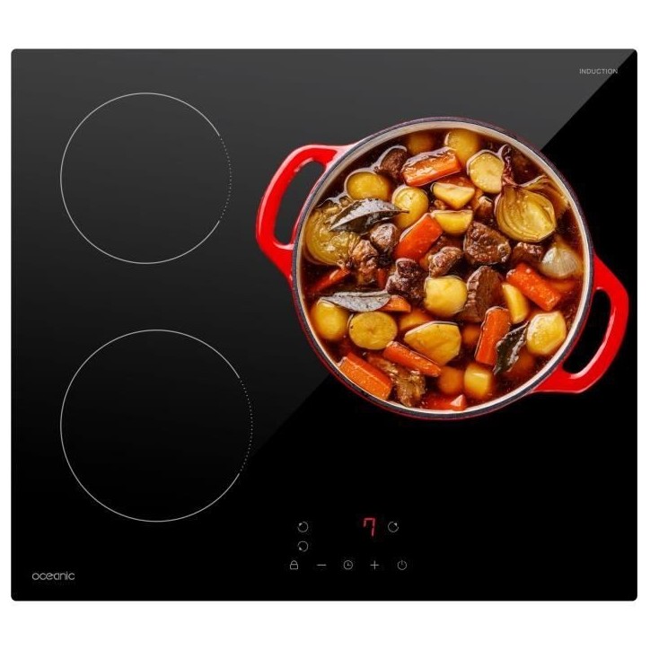 Table de cuisson induction OCEANIC 3 foyers L60 x P52 cm OCEATI3Z7B