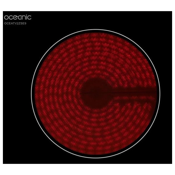 Plaque de cuisson vitrocéramique OCEANIC - 2 foyers - 2900W - commandes sensitives