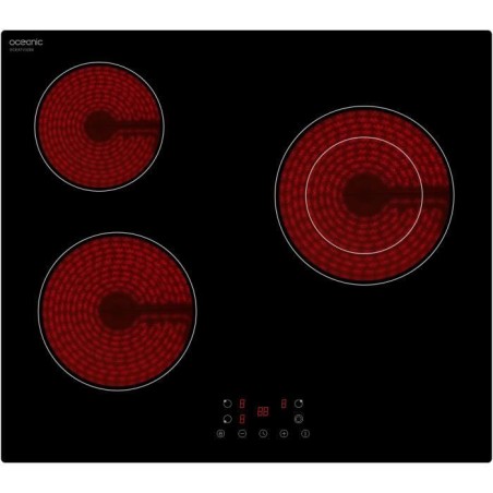 Plaque de cuisson vitrocéramique OCEANIC 3 foyers L56 x P49 cm OCEATV