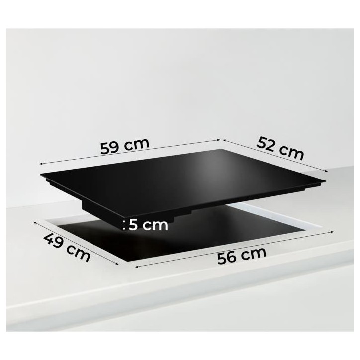 Plaque de cuisson vitrocéramique OCEANIC 3 foyers L56 x P49 cm OCEATV3Z60 Plaque de cuisson vitrocéramique OCEANIC 3 foyers L56 x P49 cm OCEATV3Z60