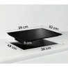 Plaque de cuisson vitrocéramique OCEANIC 3 foyers L56 x P49 cm OCEATV