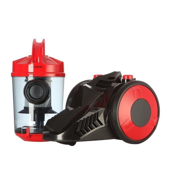 OCEANIC VC10RBAX2 Aspirateur traîneau sans sac - 700W - 80dB - A - Rouge OCEANIC VC10RBAX2 Aspirateur traîneau sans sac - 700W - 80dB - A - Rouge