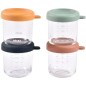Coffret de 4 portions repas en verre - BEABA - Sunrise Color mix - 250 ml