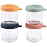 Coffret de 4 portions repas en verre - BEABA - Sunrise Color mix - 250