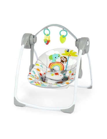 BRIGHT STARTS Playful Paradise balancelle portable pour bébé, compacte et automatique avec musique, des la naissance