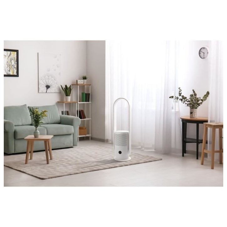 OCEANIC Ventilateur Purificateur d'Air avec filtre - Sans pale - Oscillation - 35W - H.80 cm - Minuterie 8h - Télécommande OCEANIC Ventilateur Purificateur d'Air avec filtre - Sans pale - Oscillation - 35W - H.80 cm - Minuterie 8h - Télécommande