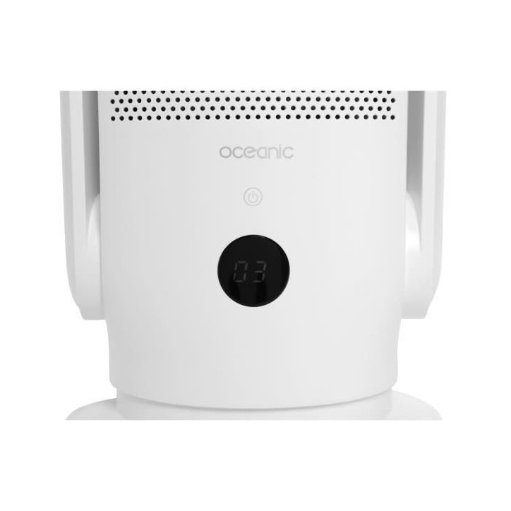 OCEANIC Ventilateur Purificateur d'Air avec filtre - Sans pale - Oscillation - 35W - H.80 cm - Minuterie 8h - Télécommande OCEANIC Ventilateur Purificateur d'Air avec filtre - Sans pale - Oscillation - 35W - H.80 cm - Minuterie 8h - Télécommande