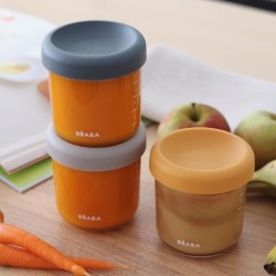 Coffret de 4 portions repas en verre - BEABA - Sunrise Color mix - 250