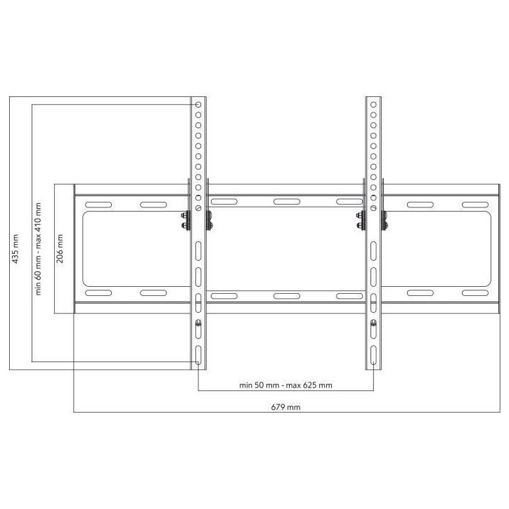 ONE FOR ALL WM2621 - Support mural avec réglage d'inclinaison de 15° pour TV de 32 a 90 (81 a 229cm) - Noir ONE FOR ALL WM2621 - Support mural avec réglage d'inclinaison de 15° pour TV de 32 a 90 (81 a 229cm) - Noir