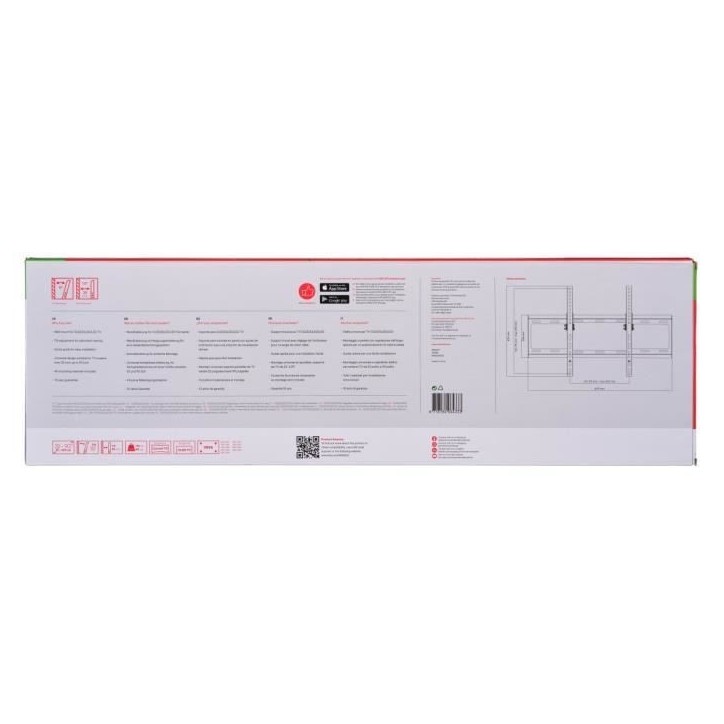 ONE FOR ALL WM2621 - Support mural avec réglage d'inclinaison de 15° pour TV de 32 a 90 (81 a 229cm) - Noir ONE FOR ALL WM2621 - Support mural avec réglage d'inclinaison de 15° pour TV de 32 a 90 (81 a 229cm) - Noir