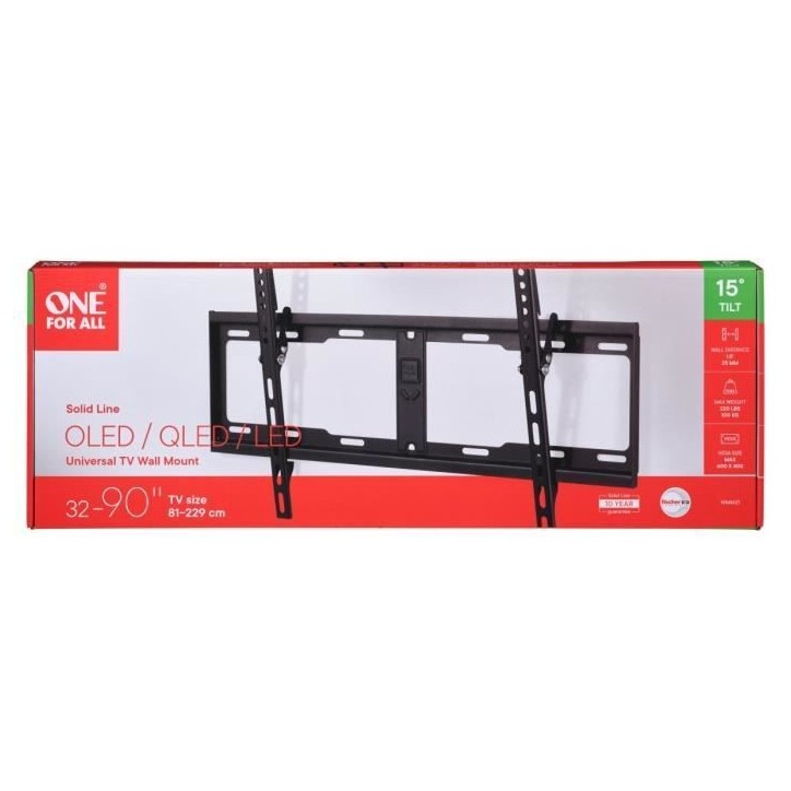 ONE FOR ALL WM4621 Support mural inclinable pour écran de 81 a 229 cm (32 a 90) - Poids max : 100kg ONE FOR ALL WM4621 Support mural inclinable pour écran de 81 a 229 cm (32 a 90) - Poids max : 100kg