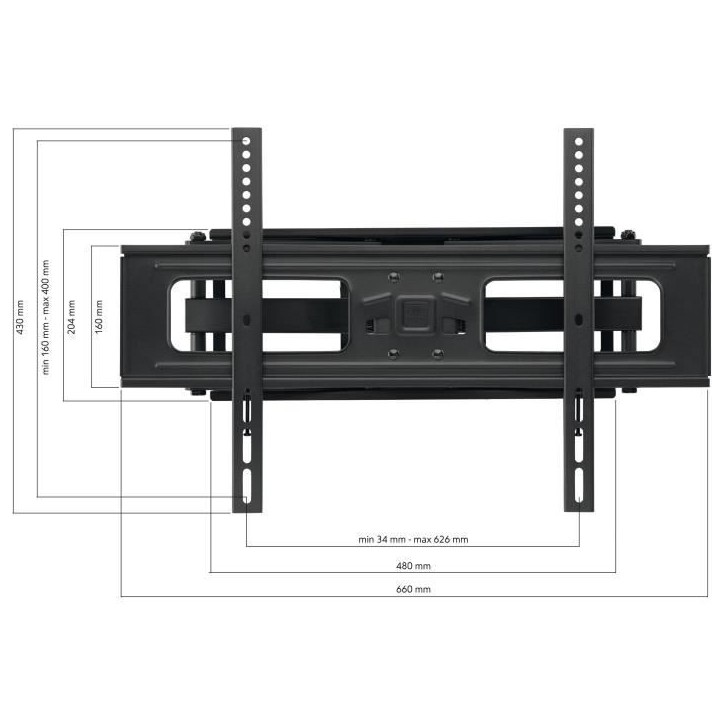 ONE FOR ALL WM4661 Support mural inclinable et orientable pour écran de 81 a 229 cm (32 a 90) - Poids max : 60kg ONE FOR ALL WM4661 Support mural inclinable et orientable pour écran de 81 a 229 cm (32 a 90) - Poids max : 60kg