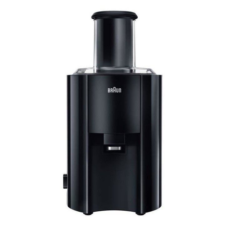 Centrifugeuse BRAUN J300 MultiQuick 3 - Noir - 2 vitesses - Réservoir a pulpe 2L - Systeme de pressage rapide Centrifugeuse BRAUN J300 MultiQuick 3 - Noir - 2 vitesses - Réservoir a pulpe 2L - Systeme de pressage rapide
