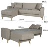 Canapé d'angle convertible réversible - 3 / 4 personnes - OMEGA - Ti