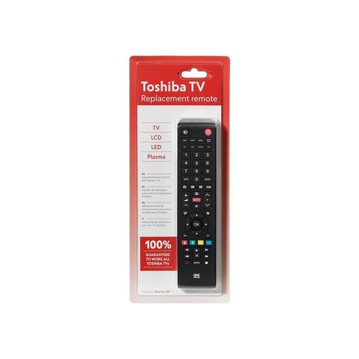 Télécommande Universelle - ONE FOR ALL - URC1919 - Compatible 100% - Design Toshiba - Noir Télécommande Universelle - ONE FOR ALL - URC1919 - Compatible 100% - Design Toshiba - Noir