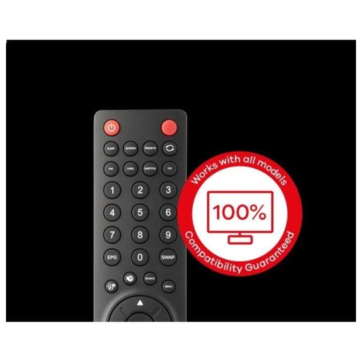Télécommande universelle - ONE FOR ALL - URC1921 - Compatible avec TV Sharp - Design élégant - Couleur noire Télécommande universelle - ONE FOR ALL - URC1921 - Compatible avec TV Sharp - Design élégant - Couleur noire