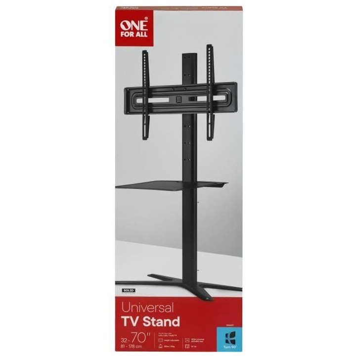 Support mural TV - ONE FOR ALL - WM 4672 - Inclinable 15° - Orientable 90° - Pour écrans 32-70'' Support mural TV - ONE FOR ALL - WM 4672 - Inclinable 15° - Orientable 90° - Pour écrans 32-70''
